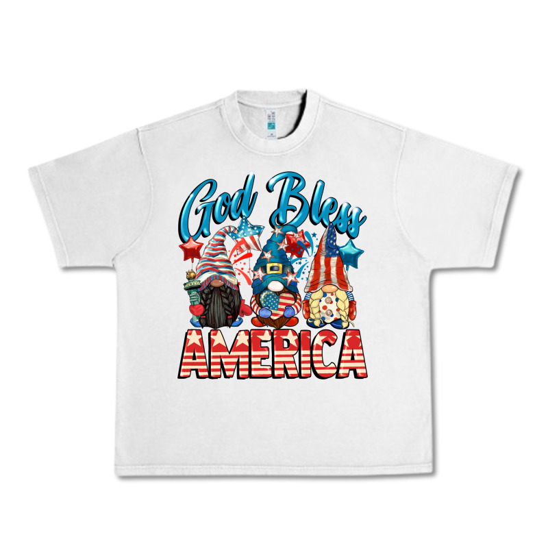 God Blessed America Gnomes 4th Of July Urban Heavy Tee by CowGirlArtShop | Teevron