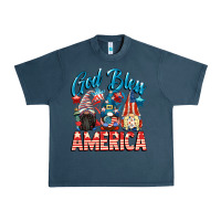 Midnight Navy God blessed America gnomes 4th of July Urban Heavy Tee - CowGirlArtShop