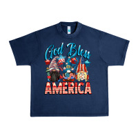 Navy God blessed America gnomes 4th of July Urban Heavy Tee - CowGirlArtShop