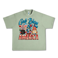 Oil Green God blessed America gnomes 4th of July Urban Heavy Tee - CowGirlArtShop