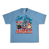 Pebble Blue God blessed America gnomes 4th of July Urban Heavy Tee - CowGirlArtShop