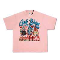 Salmon God blessed America gnomes 4th of July Urban Heavy Tee - CowGirlArtShop