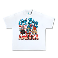 White God blessed America gnomes 4th of July Urban Heavy Tee - CowGirlArtShop