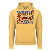 Vintage Mustard faith family freedom Vintage Hoodie - texasbilliewilder