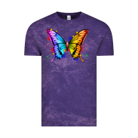 Cloud Purple rainbow butterfly Vintage Tee - Zillion Design Studio