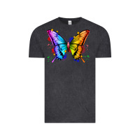Vintage Black rainbow butterfly Vintage Tee - Zillion Design Studio