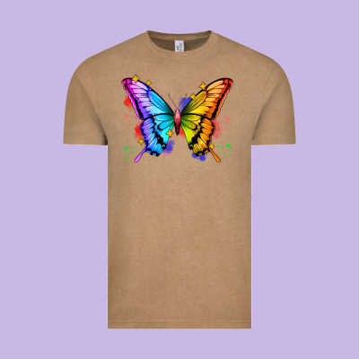 Rainbow Butterfly Vintage Tee Designed By Zillion Design Studio