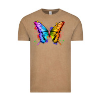 Vintage Coffee rainbow butterfly Vintage Tee - Zillion Design Studio