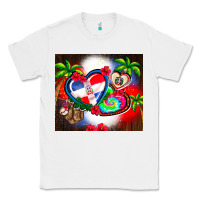 White dominican republic  leopard Classic Tee - AdoDesignShop