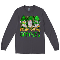Smoke st patrick s chillin with my gnomies Long Sleeve Tee - JahusDesignShop