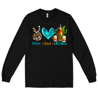 Black peace love whiskey Long Sleeve Tee - AdoDesignShop