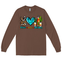 Chestnut peace love whiskey Long Sleeve Tee - AdoDesignShop