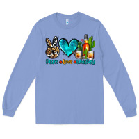 Colony Blue peace love whiskey Long Sleeve Tee - AdoDesignShop
