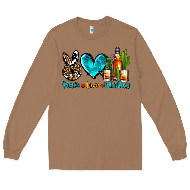 Peace Love Whiskey Long Sleeve Tee by AdoDesignShop | Teevron
