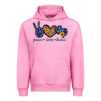 Fuchsia Pink Peace Love Texas Urban Hoodie - Bettercallsaul