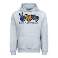 Heather Grey Peace Love Texas Urban Hoodie - Bettercallsaul