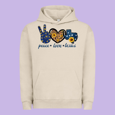Peace Love Texas Urban Hoodie Designed By Bettercallsaul
