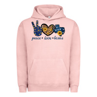 Pigment Salmon Peace Love Texas Urban Hoodie - Bettercallsaul