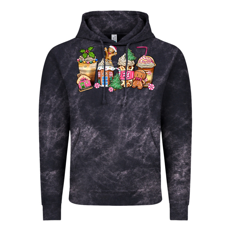 Pink Gingerbread Coffee Cups Vintage Hoodie by Zillion Design Studio | Teevron