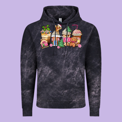 Pink Gingerbread Coffee Cups Vintage Hoodie Designed By Zillion Design Studio
