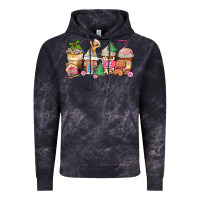 Cloud Black pink gingerbread coffee cups Vintage Hoodie - Zillion Design Studio