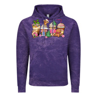 Cloud Purple pink gingerbread coffee cups Vintage Hoodie - Zillion Design Studio