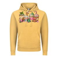 Vintage Mustard pink gingerbread coffee cups Vintage Hoodie - Zillion Design Studio