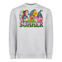 Heather Grey hello summer gnome Heavyweight Sweatshirt - texasbilliewilder