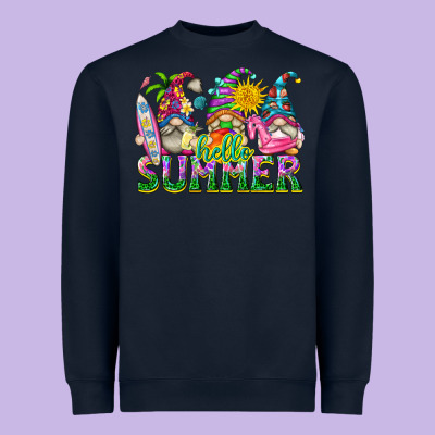 Hello Summer Gnome Heavyweight Sweatshirt Designed By Texasbilliewilder