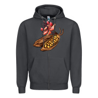 Smoke cacao beans and flowers Zipper Hoodie - AdoDesignShop