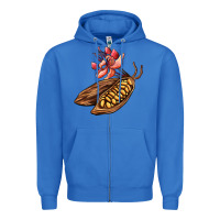 True Royal cacao beans and flowers Zipper Hoodie - AdoDesignShop