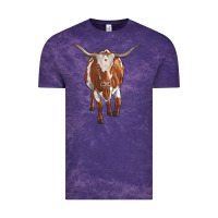Cloud Purple longhorn cow Vintage Tee - RanaPortraitStore