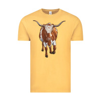 Vintage Mustard longhorn cow Vintage Tee - RanaPortraitStore