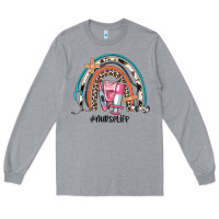 Heather Grey nurse life rainbow Long Sleeve Tee - JahusDesignShop