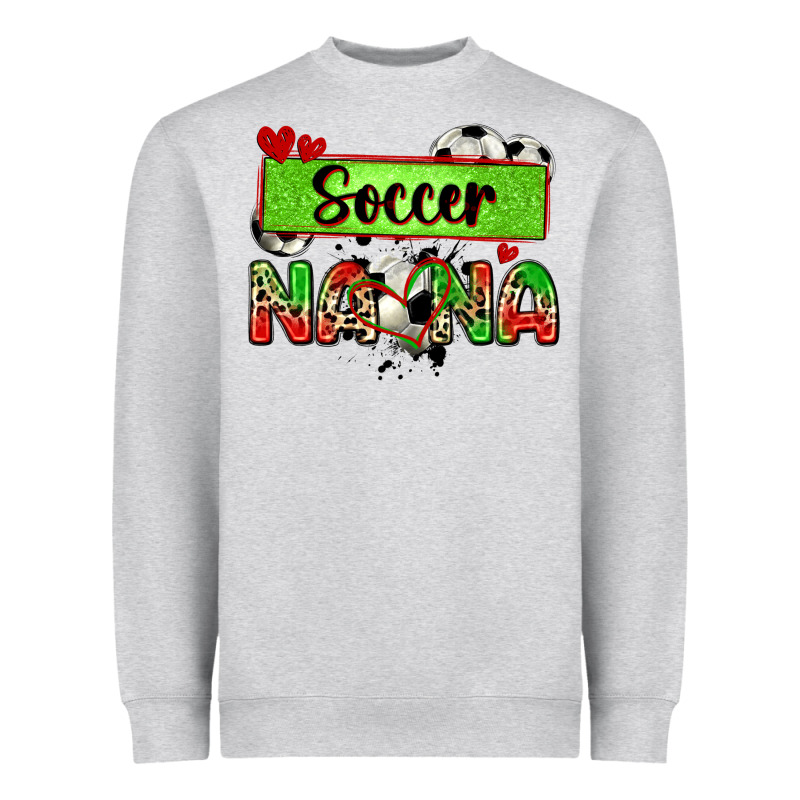 Soccer Nana With Leopard Heavyweight Sweatshirt by Zillion Design Studio | Teevron