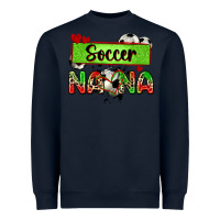 Navy soccer nana with leopard Heavyweight Sweatshirt - Zillion Design Studio