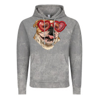 Cloud Rock english bulldog with love glass Vintage Hoodie - RanaPortraitStore