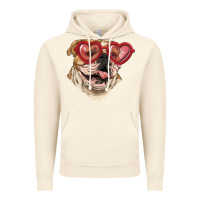 Vintage Artic english bulldog with love glass Vintage Hoodie - RanaPortraitStore