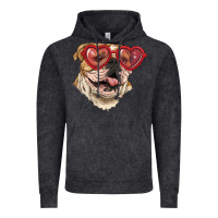 English Bulldog With Love Glass Vintage Hoodie | Teevron