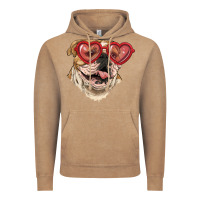 Vintage Coffee english bulldog with love glass Vintage Hoodie - RanaPortraitStore