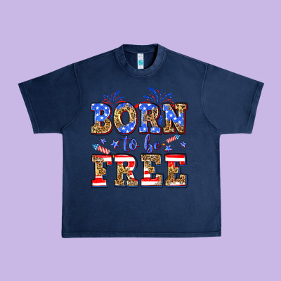Born To Be Free Urban Heavy Tee Designed By Neo Western
