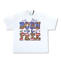 White Born to be free Urban Heavy Tee - Neo Western