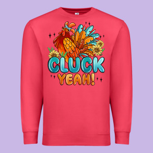 Cluck Yeah Premium Sweatshirt Designed By Maliassmallbusiness