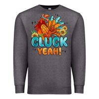 Charcoal Heather cluck yeah Premium Sweatshirt - MaliasSmallBusiness