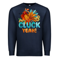 Navy cluck yeah Premium Sweatshirt - MaliasSmallBusiness
