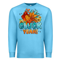 Ocean Blue cluck yeah Premium Sweatshirt - MaliasSmallBusiness