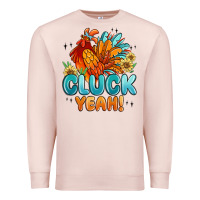 Pale Pink cluck yeah Premium Sweatshirt - MaliasSmallBusiness