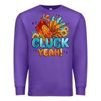Purple cluck yeah Premium Sweatshirt - MaliasSmallBusiness