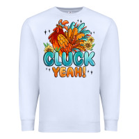 White cluck yeah Premium Sweatshirt - MaliasSmallBusiness