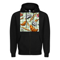 Black chef tools seamless pattern Zipper Hoodie - BundleAndBundleShop